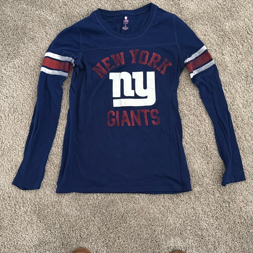 New York Giants Blue Long Sleeve Shirt